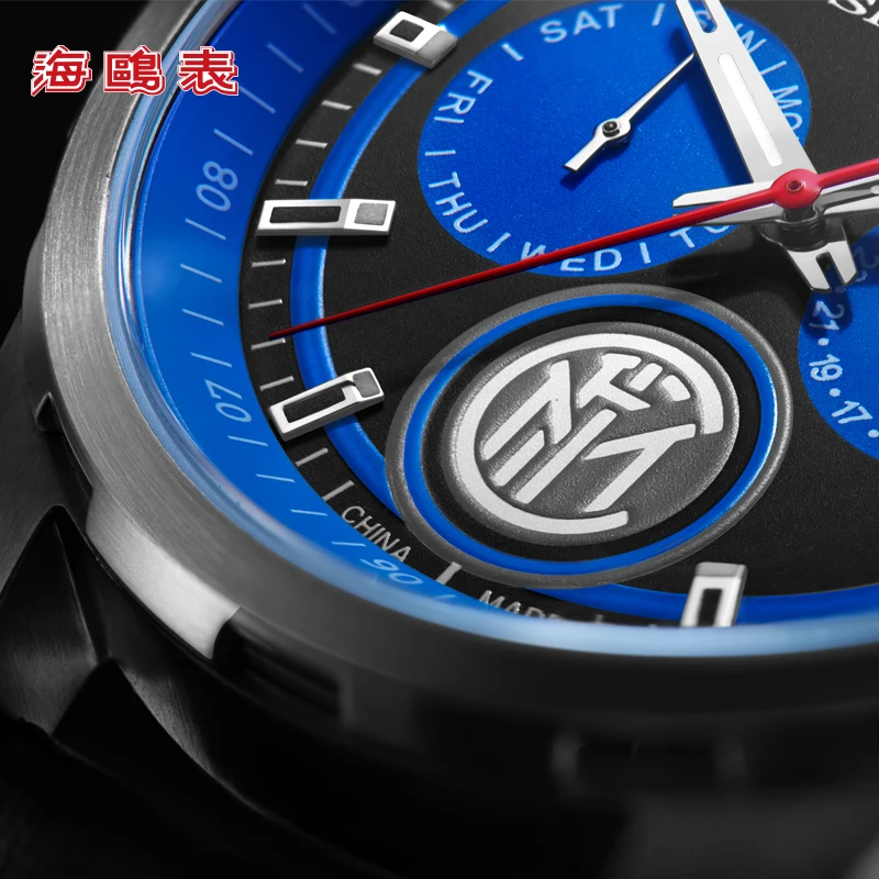 Часы с Чайкой автоматические механические часы Inter Milan limited edition несколько часовых поясов Календарь Неделя черные
