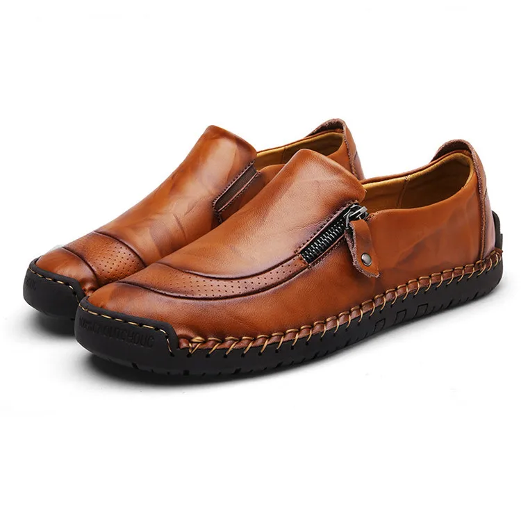 ARIARI Classic Comfortable Casual Leather Shoes Men Loafers Shoes Leather Men Shoes Flats Hot Sale Moccasins Shoes Plus Size