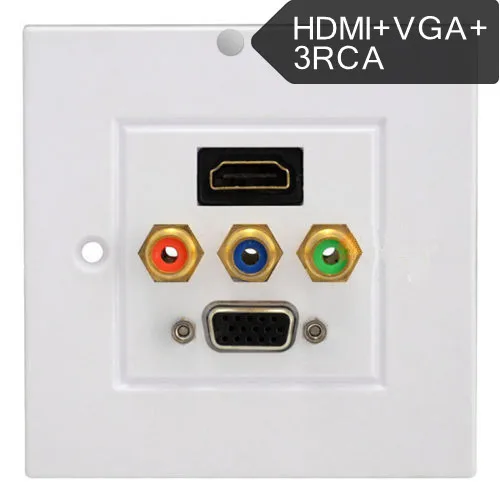 HDMI USB VGA 3RCA три-в-одном интегрированная мультимедийная настенная панель разъем для аудио-видео высокое качество интегрированная Мультимедийная панель