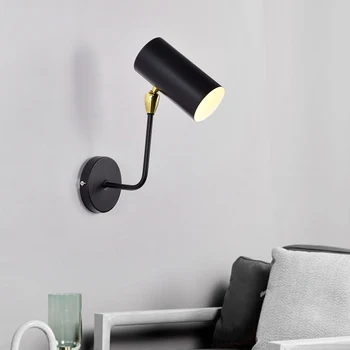 

Simple modern wall lamp + metal rotating lamp adjustable wall lamp beside the decorative wall of home lamp