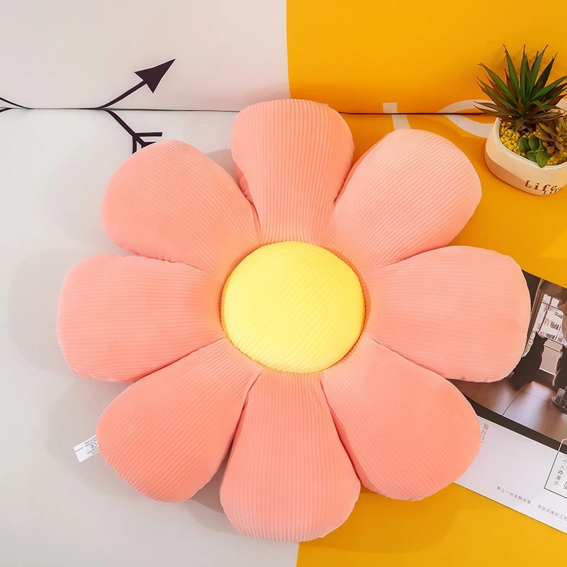 Pink/Yellow Daisy Flower Pillow