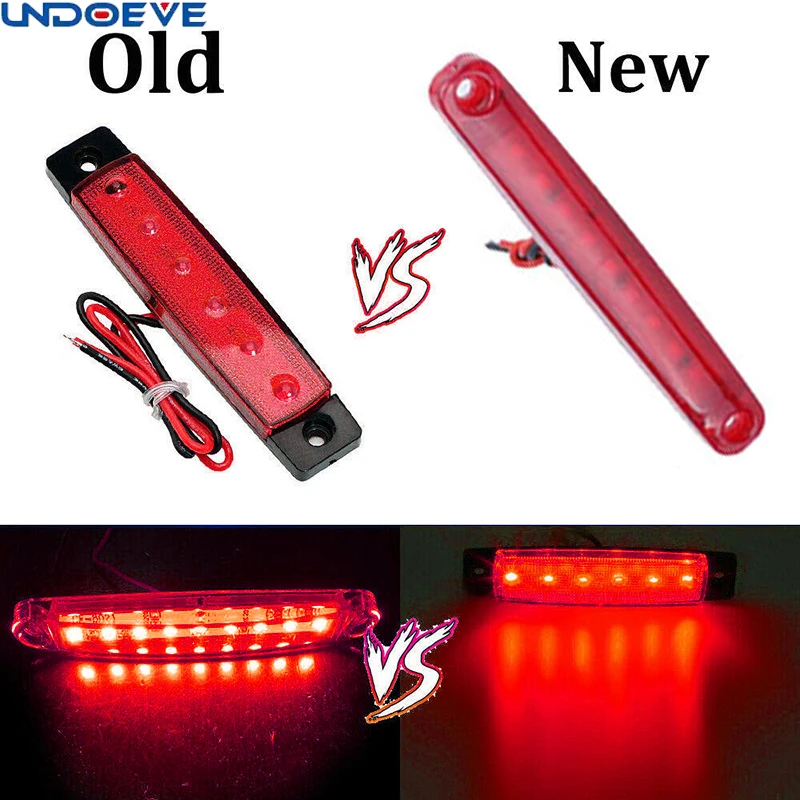 

10pcs 12/24V 9 LED Red/White/Yellow/Blue Truck Trailer Pickup Side Marker Indicators Light Car assembly