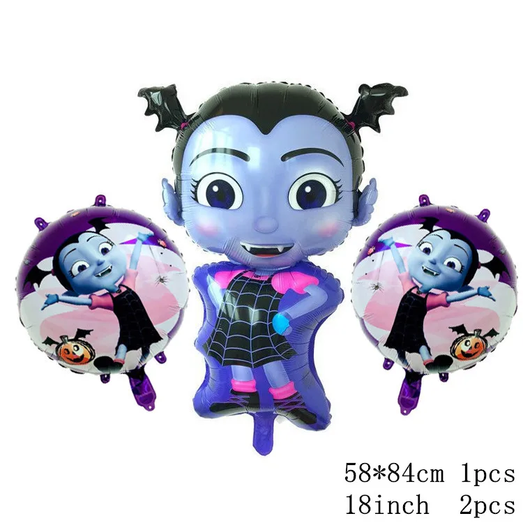 3 шт. 58x84 см Vampirina воздушные шары Принцесса Маленькая девочка воздушный шар детские игрушки для вечеринки в честь Дня Рождения Украшения Воздушный Шар вампир Супермен - Цвет: as picture