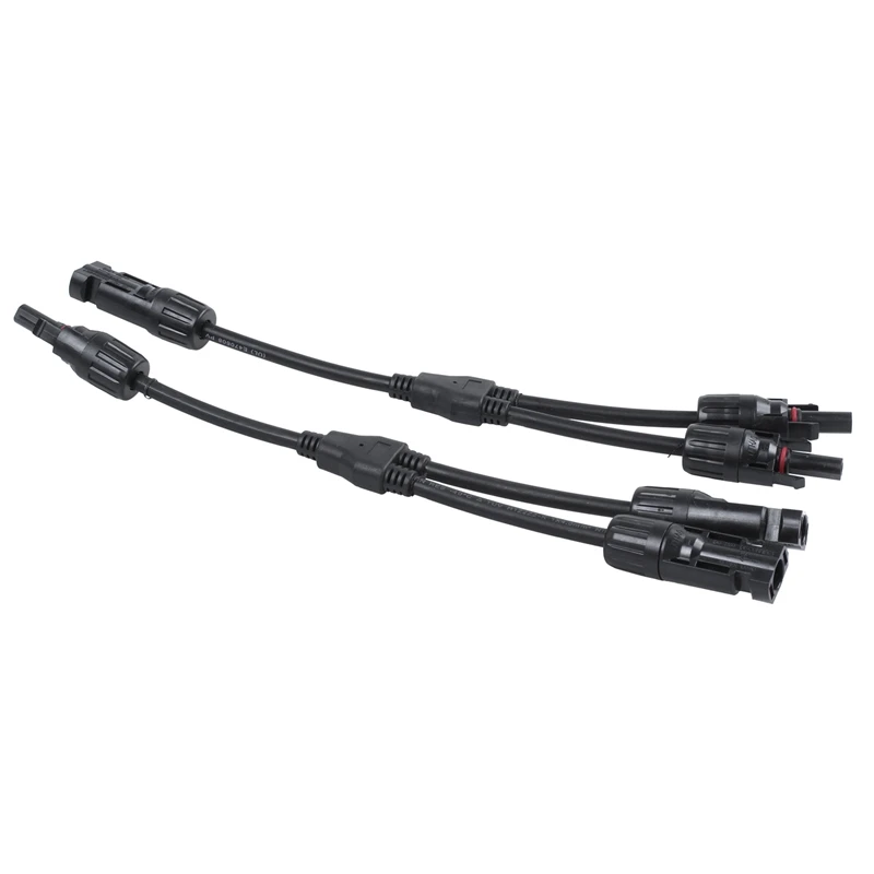 

1 Pair MC4 Branch Y Adapter Connectors M/M/F and F/F/M For Solar Panels Cable