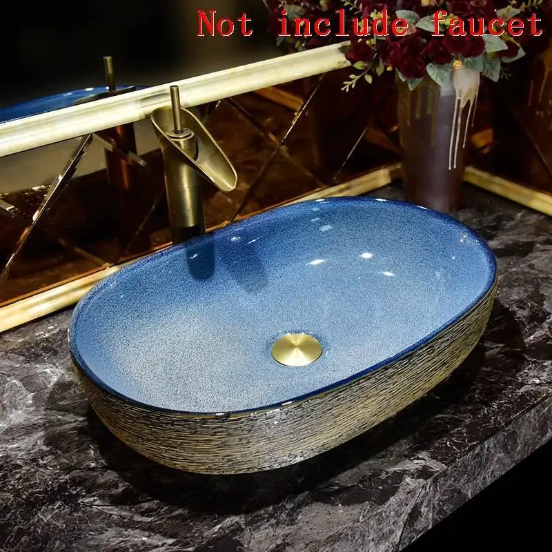 Fregadero Waschtisch Da Appoggio Bassin Lavatorio Black Salle De Bain ванная комната судно Lavabo Pia Banheiro умывальник раковина - Цвет: Version S