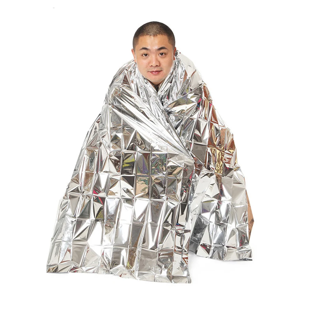 

Outdoor Camping Rescue Sleeping Bag Emergency Thermal Blankets - Space Blanket Survival Kit