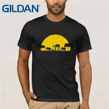 

Elephant Atat Sunset T-SHIRT Geek Humor Sci Fi Safari Nerd Funny Gift Birthday Sleeve Fashion Summer Printing Casual T Shirt