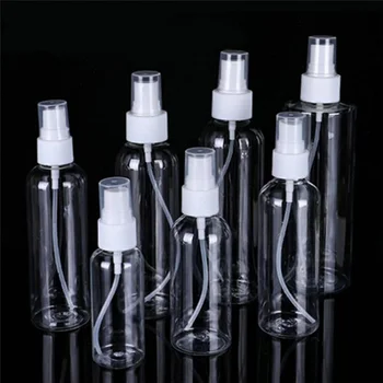 

5 Pcs Transparent PET Empty Spray Bottle Small Portable Hand Antiseptic Refillable Bottles 5ml/10ml/20ml/30ml/50ml/100ml