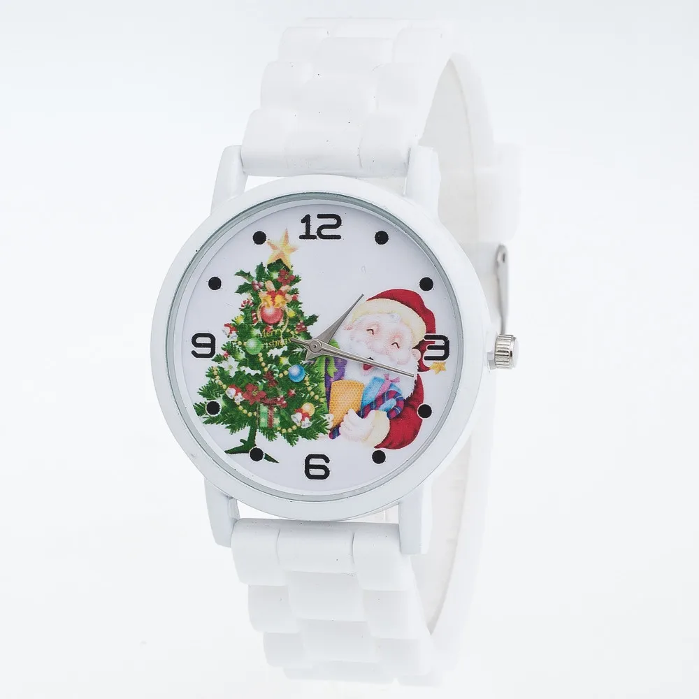 Для мальчиков и девочек; детские спортивные часы Цвет модные силиконовый ремешок наручные часы Детские часы Relogio Infantil montre enfant Рождество часы подарок Q - Цвет: White