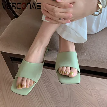 

VERCONAS 2020 Fashion Summer Woman Sandals Woman Pumps Brand Design Working Pumps Pointed Toe Thin High Heeled Shoes Woman