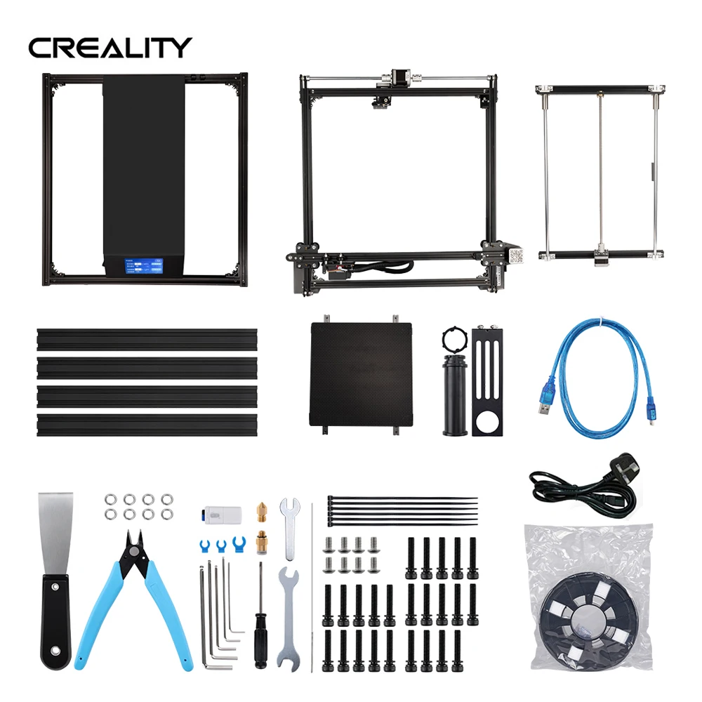 Creality 3D ender 5 Plus 3d принтер DIY Набор 350*350*400 мм большой объем сборки с 4,3 дюймовым сенсорным экраном съемный impressora 3d