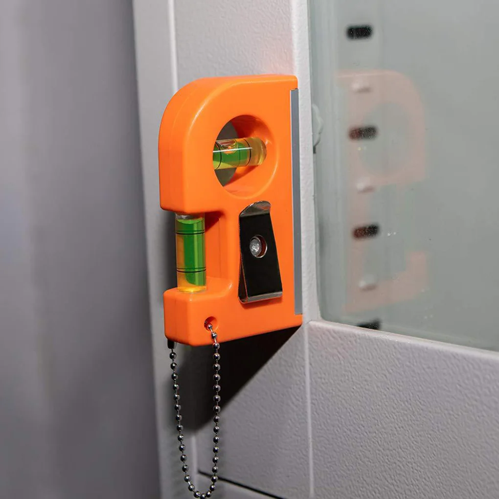 Мини карманный Уровень флакон стены пол Портативный Два Пузырькового Уровня метр металлическая цепь крюк строительные инструменты