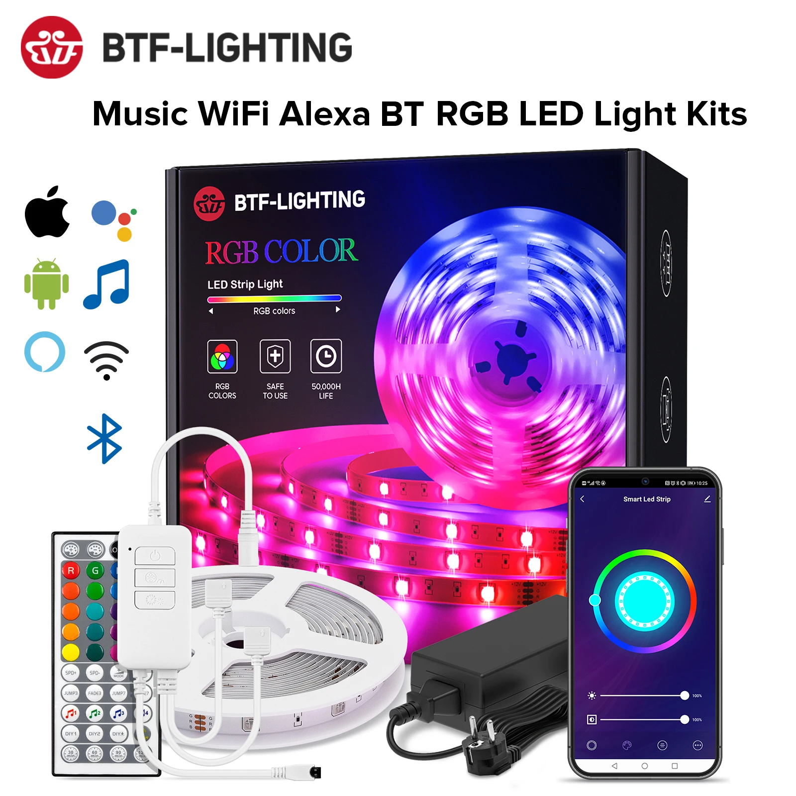 СВЕТОДИОДНАЯ лента SMD 5050 2835 гибкая лампа с Wi-Fi управлением 44 клавиши RGB 5 м 10 15 20 |