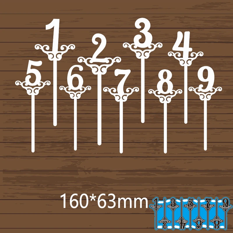 

Metal steel frames Cutting Dies Numbers DIY Scrap booking Photo Album Embossing paper Cards