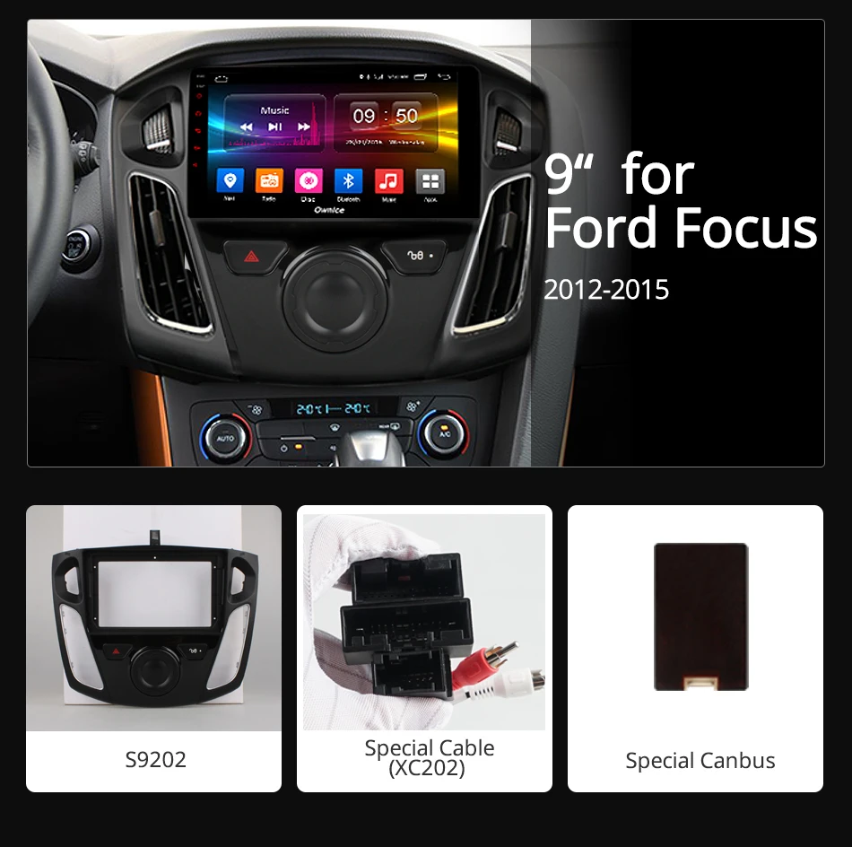 Автомобильный радиоприемник Ownice Восьмиядерный Android 9 0 GPS Navi для Ford Focus 3 2012 2013 2014 2015