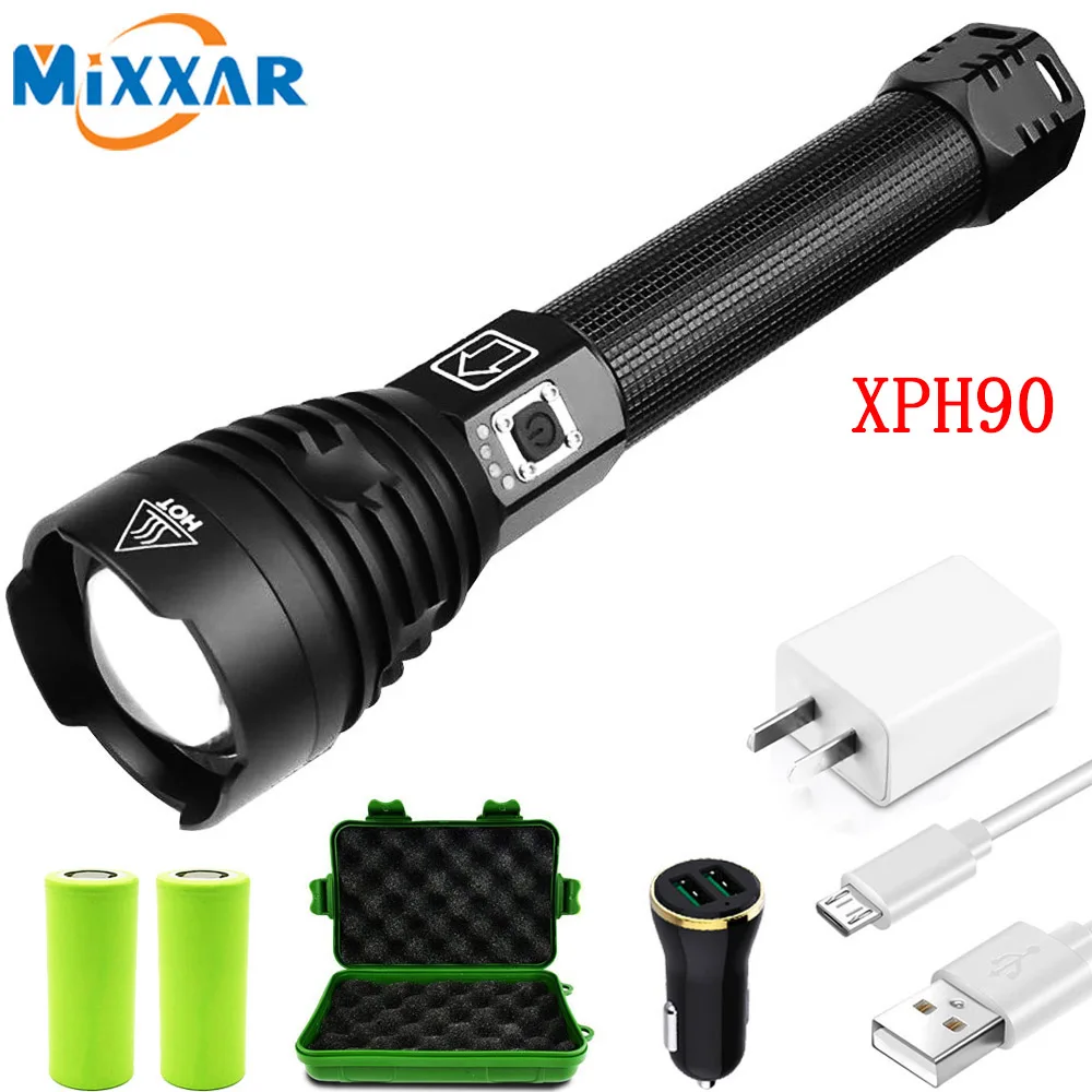 ZK20 дропшиппинг XHP90 светодиодный светильник вспышка USB перезаряжаемый