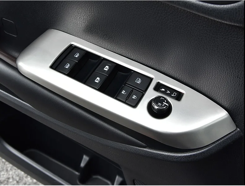 Автомобильный Стайлинг для Toyota Highlander 15-19 декоративные наклейки на окна Кнопка подъема украшение Блестки Стекло Переключатель отделка