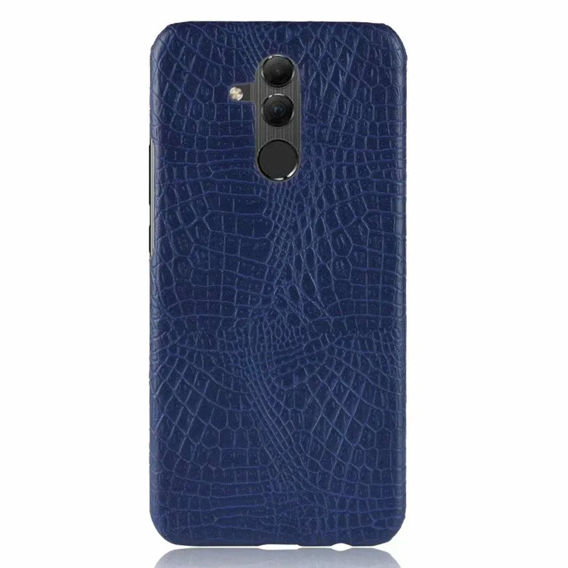 Синий Для huawei mate 20 lite чехол Роскошный Ретро крокодил крутой кожаный узор задняя крышка для huawei mate 20 lite Чехлы для телефона - Цвет: Синий