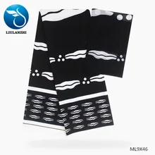 LIULANZHI шифоновая ткань Африканская Лидер продаж нигерийская черная печать шифоновая ткань для женщин платье uadel ткань ML9X18-ML9X82