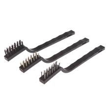 3 шт. Горячая Новинка Нержавеющая сталь щетка для удаления ржавчины латунь Чистящая полировка детали металлическая щетка проволока зубная щетка чистящий инструмент Семейный комплект