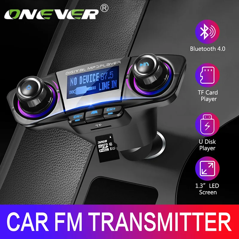 Bluetooth модулятор Onever автомобильный с FM трансмиттером 5 В 2 1 А|FM-трансмиттеры| |