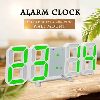 

Meigar 3D LED Digital Wall Clock Modern Design Large Electronic Clocks Backlight Desktop Table Clock For Living Room Home Decor