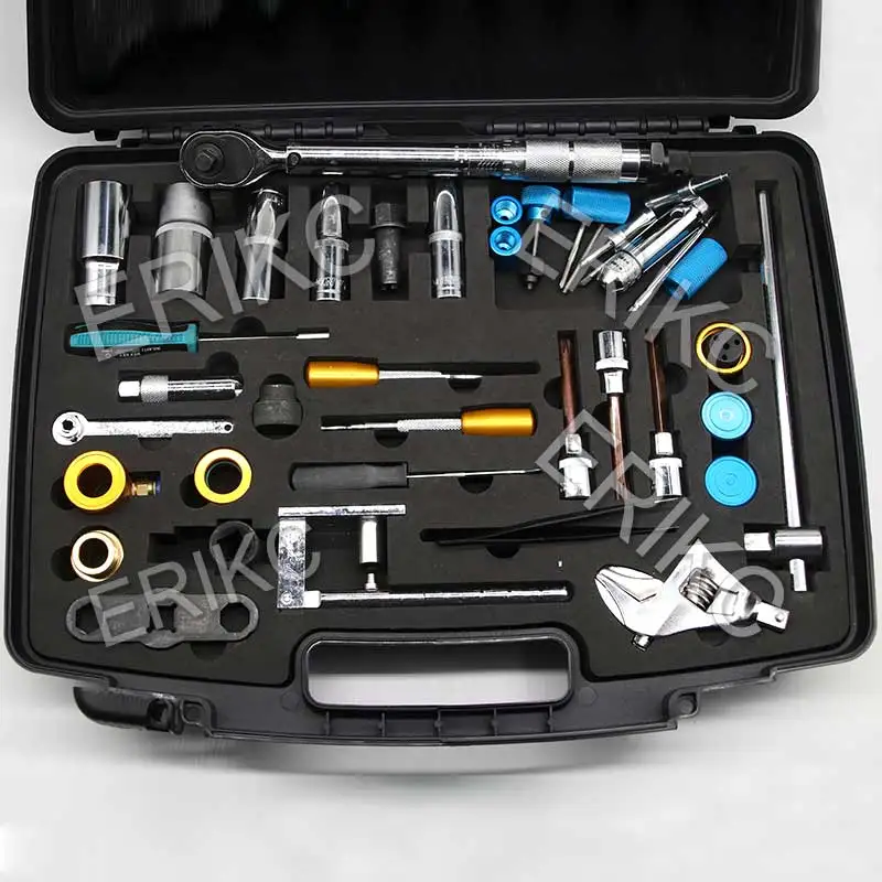 

ERIKC Common Rail Diesel Injector Repair And Disassemble Equipment Tool Set For Removing And Installing Fuel Injectors