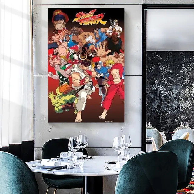 Street Fighter Nintendo Video Game Canvas Art Poster and Wall Art Picture Print Modern Family bedroom
