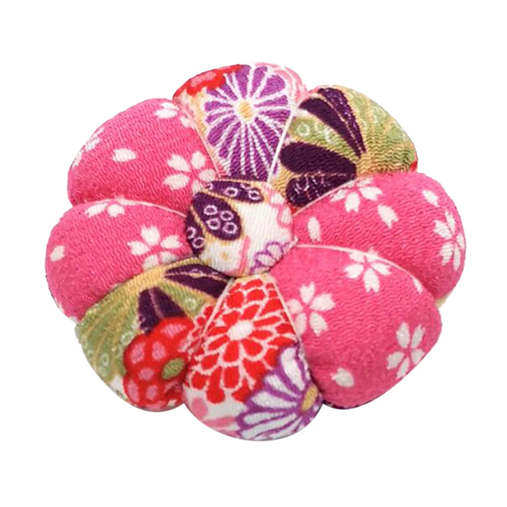 Wrist Pin Cushion Printed Pumpkin Wrist Band Pin Cushions Wearable Needle Pincushions for Sewing (Flower Pattern )