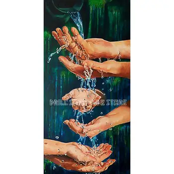 

5d diy diamond Painting washing Hands Full Drill diamond embroidery Cross Stitch Mosaic Needlework Craft Kit home Decor Gift