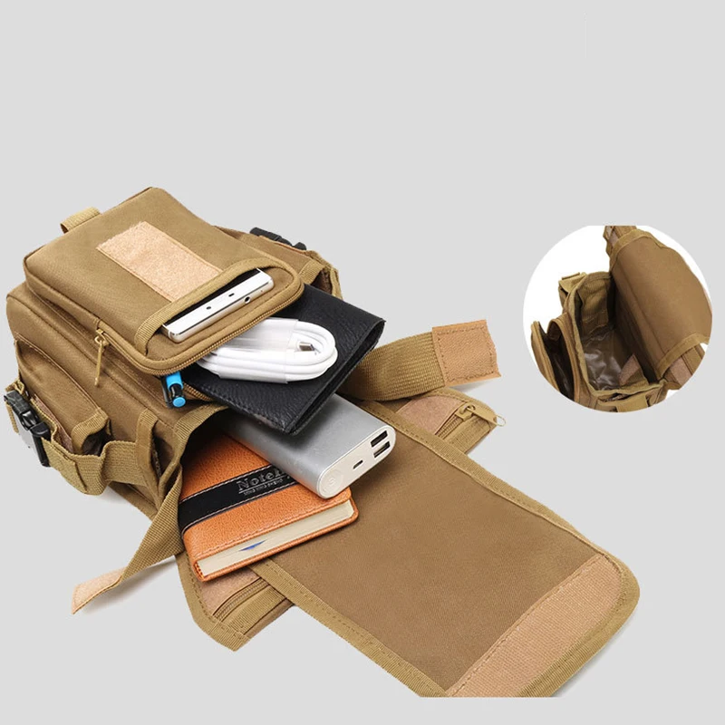 Molle, сумка для ног, военная, 1000D, нейлоновая, водонепроницаемая, мужская, тактическая, поясная сумка, для ног, для путешествий, для походов, охоты, кемпинга, велоспорта