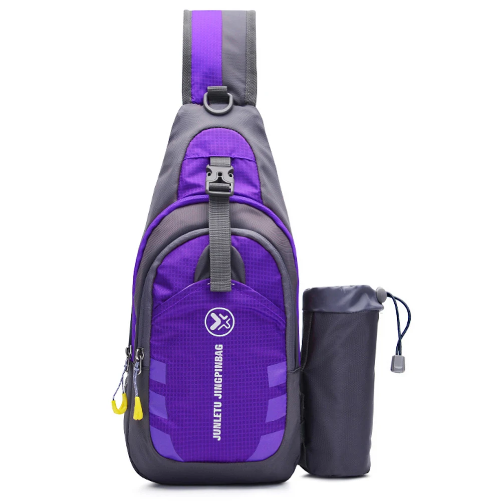 Унисекс сумка для тренажерного зала фитнеса, уличная сумка для ношения на груди, рюкзак, сумка через плечо, сумка для путешествий, спортивные сумки для женщин - Цвет: Purple
