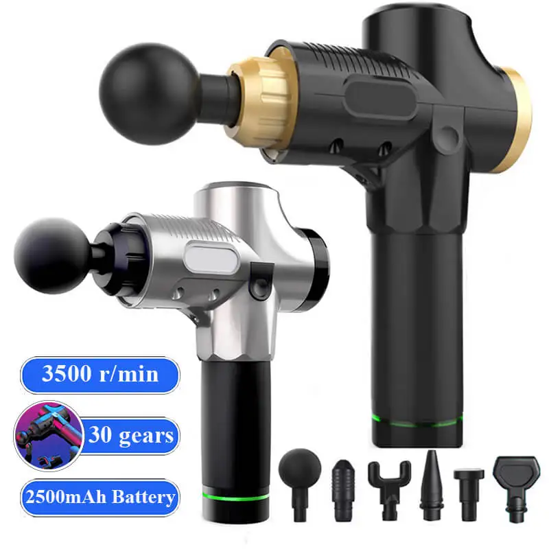 

2023 30 Speed 6 Heads Best Muscle Relaxation Fitness Device Deep Vibration Tissue Massage Gun Physical Therapy Fascia Exercise