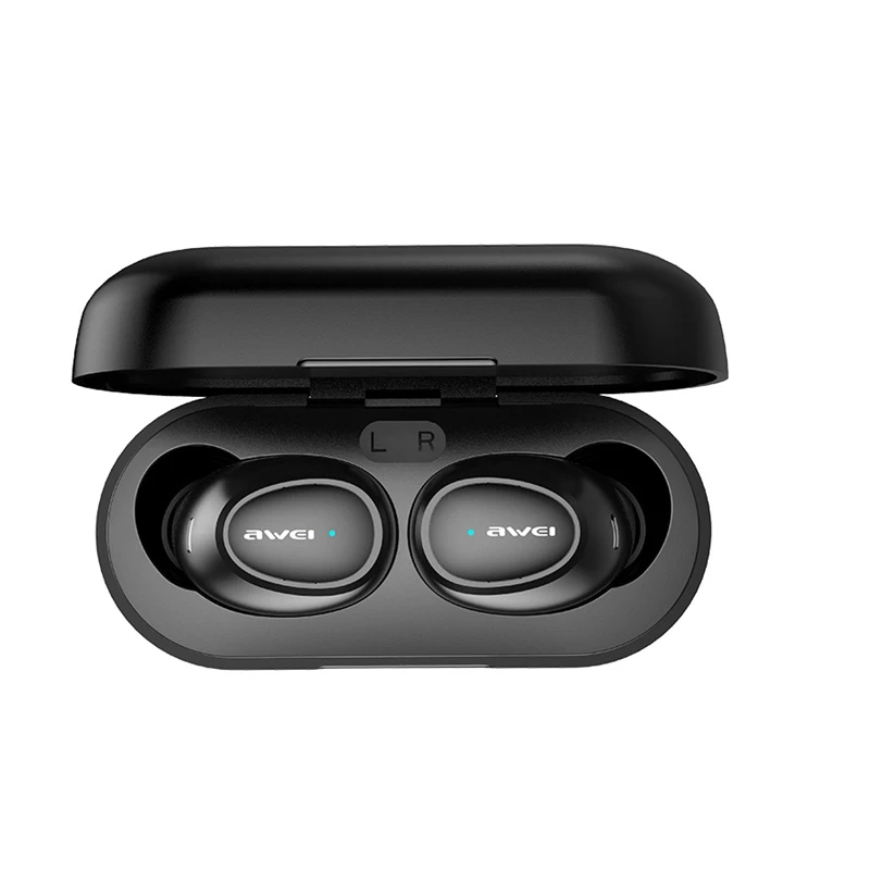 Наушники-вкладыши Awei T6 наушники-вкладыши TWS True Беспроводной зарядки bluetooth 5,0 наушники HiFi стерео наушники вкладыши спортивные двусторонние звонки Водонепроницаемый