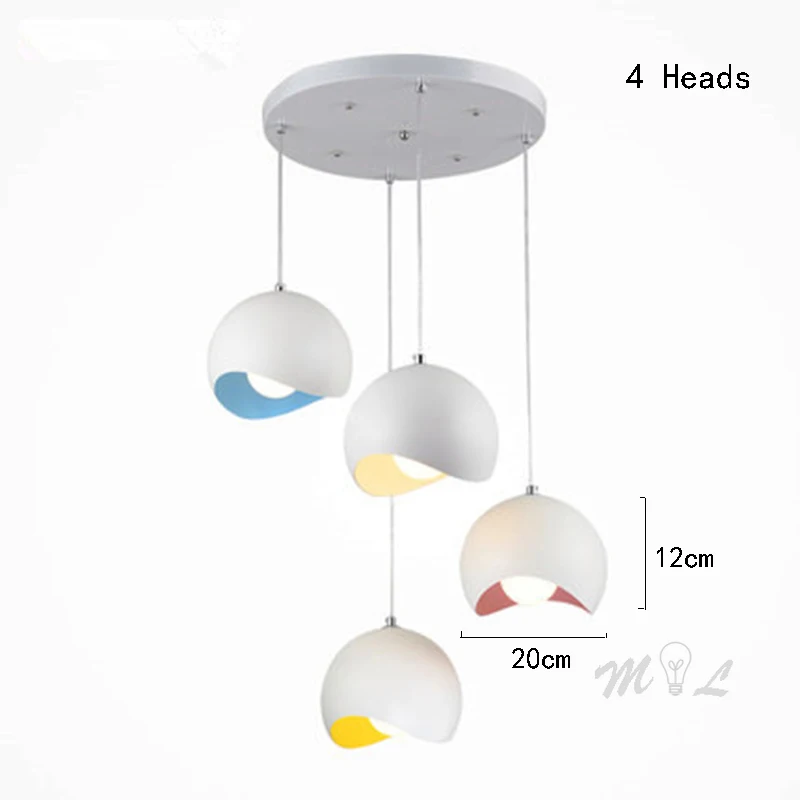 Креативный красочный подвесной светильник современные алюминиевые подвесные