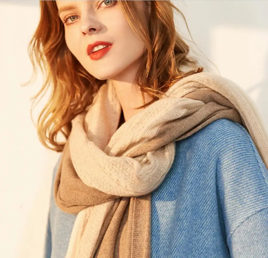 

Bogeda New Cashmere Scarf Women Winter Thick Warm Luxury Pashmina Cashmere Scarf Camel Beige High Quality Free Shipping