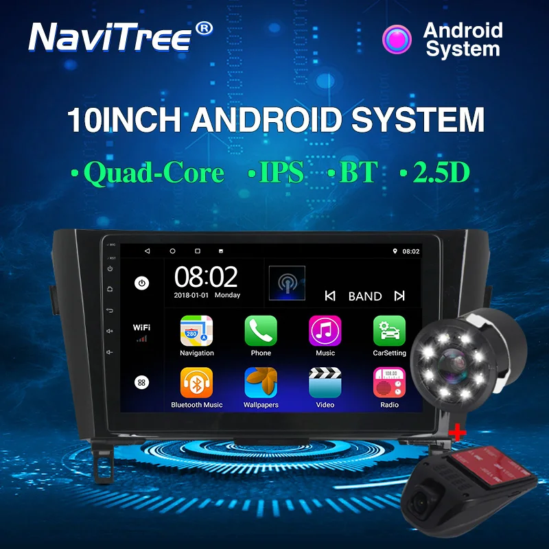 NaviTree 9 дюймов ips 2.5D T3 Android 9,0 автомобильный радио мультимедиа для Nissan qashqai X-Trail 2013- SWC wifi USB bluetooth FM - Цвет: DVD camera DVR