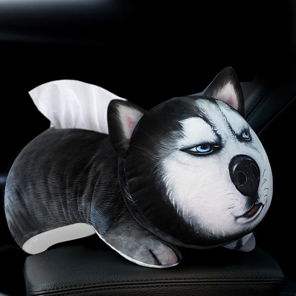 

Animal Shape Armrest Interior Decoration Living Room Case Cute Cartoon Plush Toy Paper Dispenser Napkin Car Tissue Box Universal