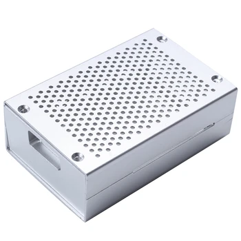 

Metal Enclosure Protective Box Shell Case Aluminum Alloy Case for Raspberry Pi 4(Silver)