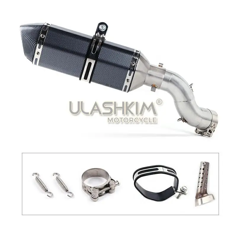 Мотоцикл Полная выхлопная система Escape средняя труба глушитель без шнуровки для