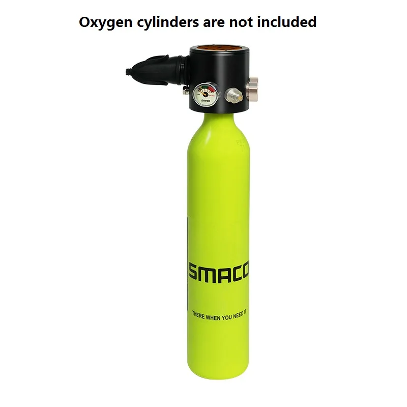 Кислородная головка цилиндра 0.5L кислородная головка цилиндра респиратор для Акваланга часть регулятор для дайвинга Breather с манометром воды спорта