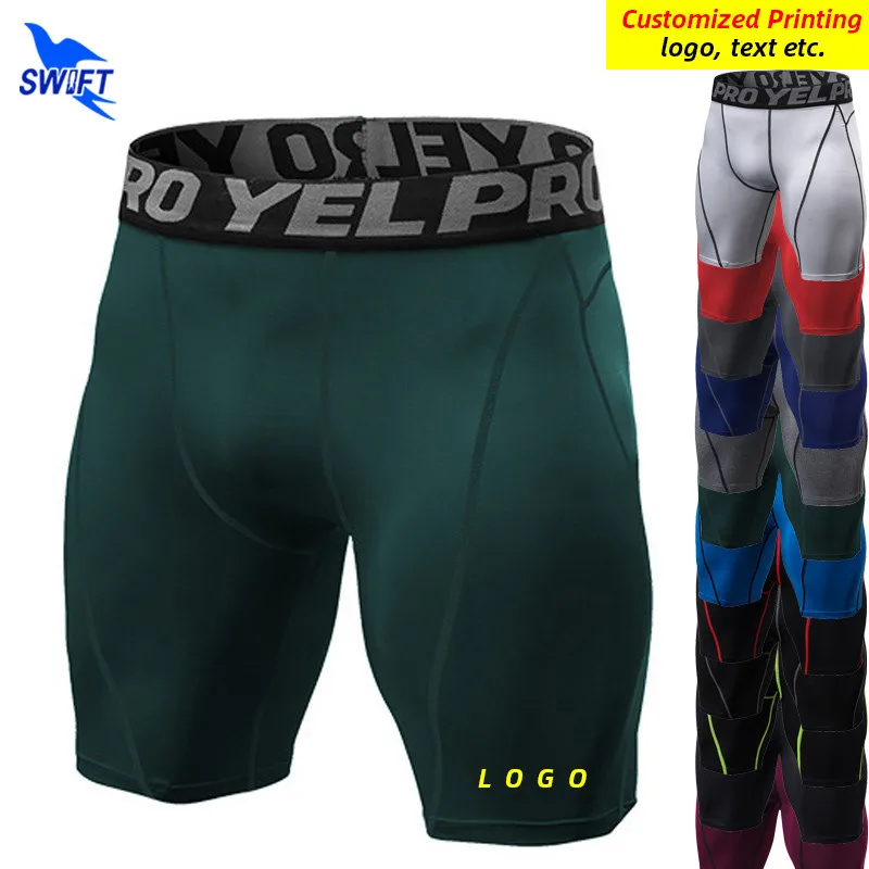 Men Quick Dry Short Running Leggings Compression Jogging Tights Elastic Gym Fitness Sport Shorts Male Underwear sports shorts sports leggings compression pants