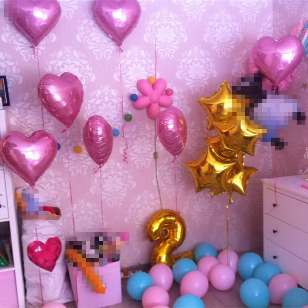 Воздушные шары с гелием из фольги праздничные на годовщину свадьбу День Святого