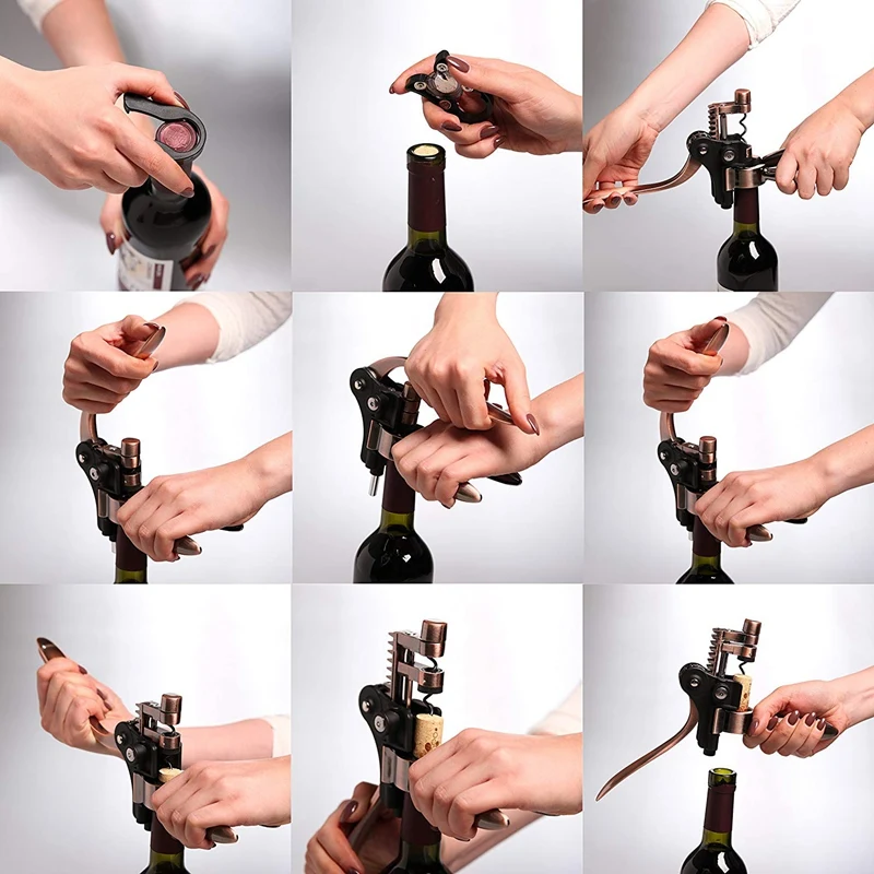 SZS Hot Wine Opener Wine Accessories Wine Corkscrew The Best Wine Tool Kit For Women Large Manual Rabbit Wine Set For Men Lever
