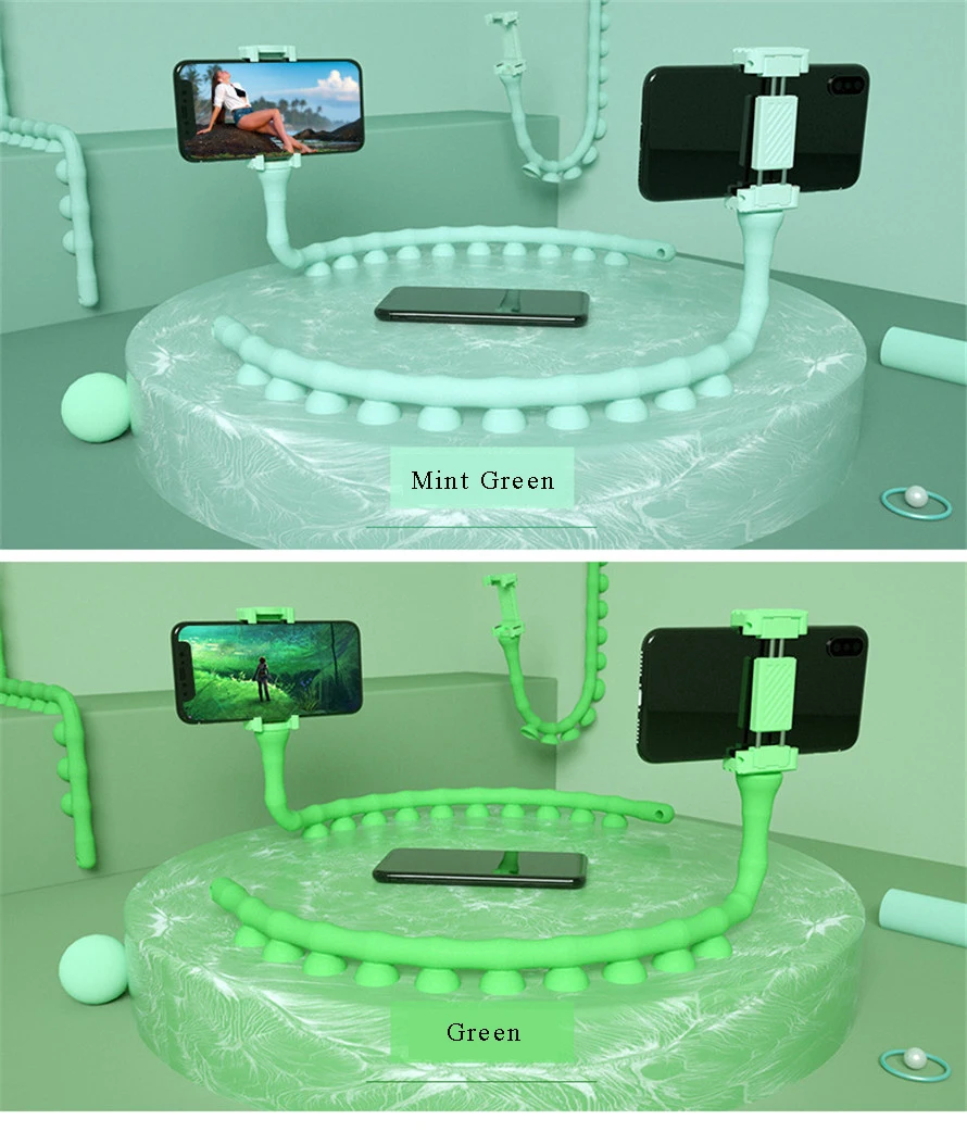 Держатель для телефона милый червь ленивый кронштейн держатель для мобильного телефона гибкий резиновый осьминог настенный настольный на 360 градусов вращающаяся присоска