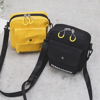 

2020 new female bag ins canvas bag Japanese and version of Harajuku Mori shoulder bag student trend crossbody small square bag