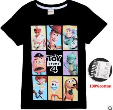 От 4 до 12 лет Toy Story 4 Forky Alien летняя футболка футболки с короткими рукавами для девочек и мальчиков, футболки, одежда для подростков повседневная одежда для детей - Цвет: s0419-8479