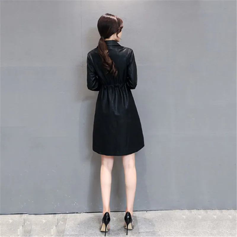 Winter Plus Cotton Leather Women Coat Thick Plus Size Length Jacket Female Boutique Fox Fur Collar Warm PU Outerwear YH551