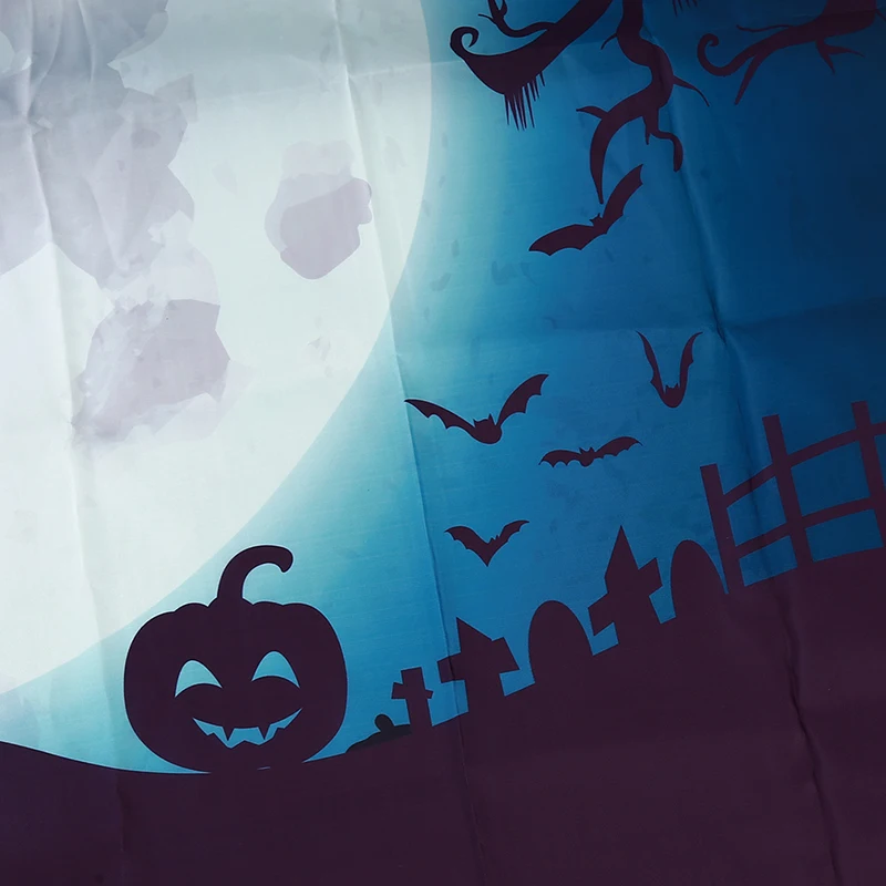 Scary Halloween Shower Curtain and Bath Mat Set Waterproof Cloth Bathroom Fabric for Bathtub Art Decor