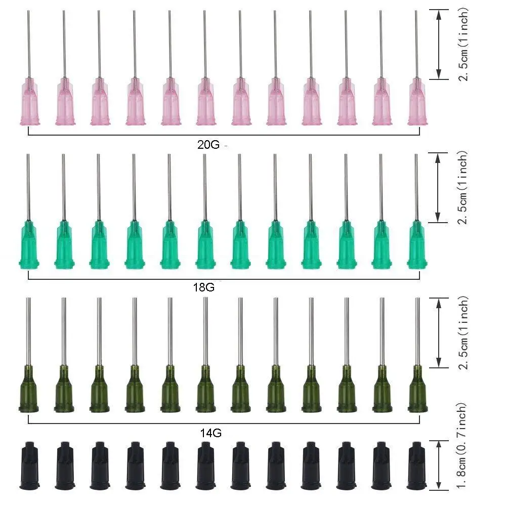 Set di Siringhe Aghi a Punta Smussata - (10 Siringhe, 10 Sghi, 10 Tappi e 2 Flaconi di Conservazione) - Siringa con Ago per Succo di Frutta, Olio, Vaporizzatore, Adesivi, Grasso